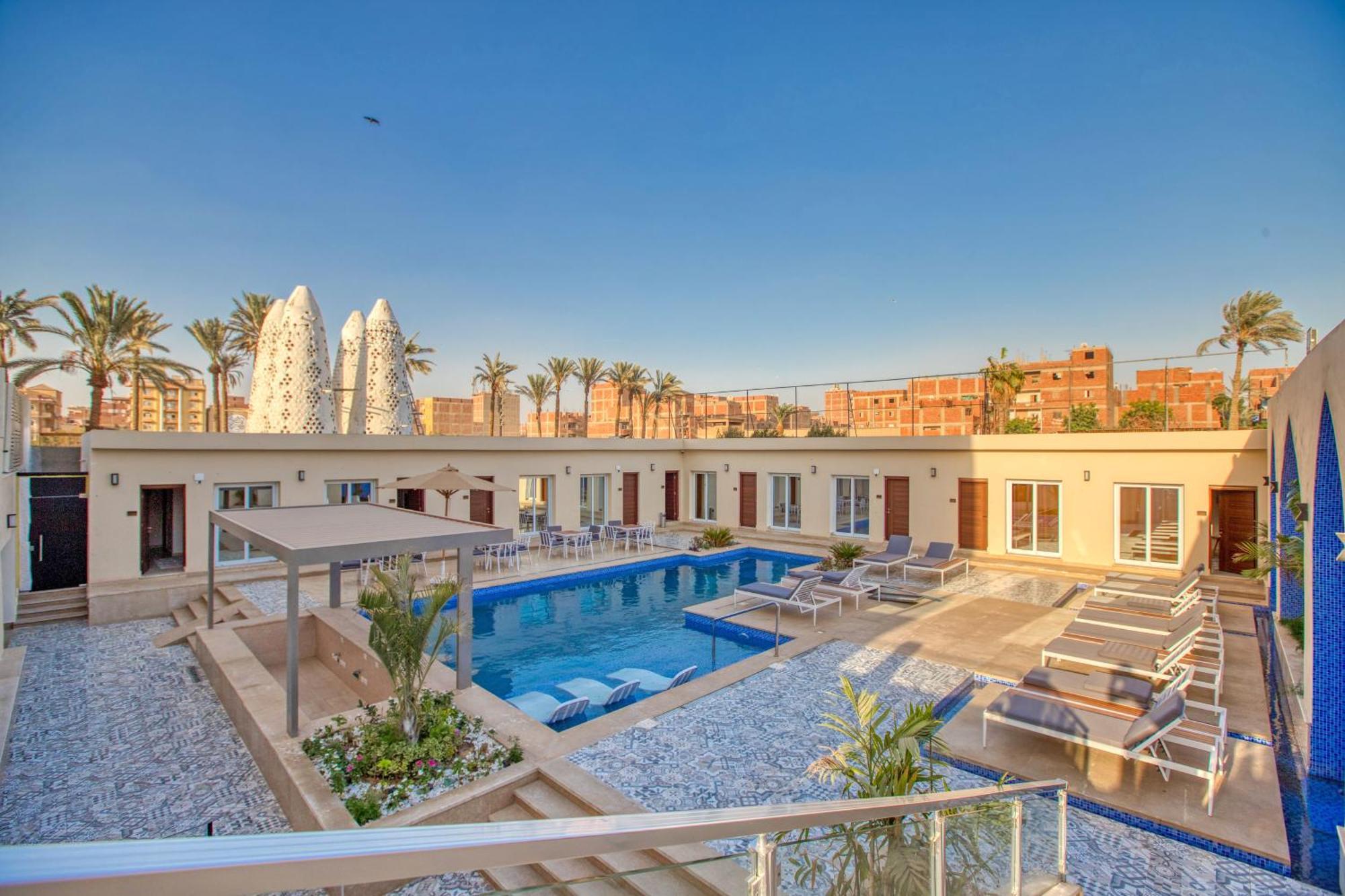 Mazar Pyramids Hotel Kafrat al Jabal Exterior photo